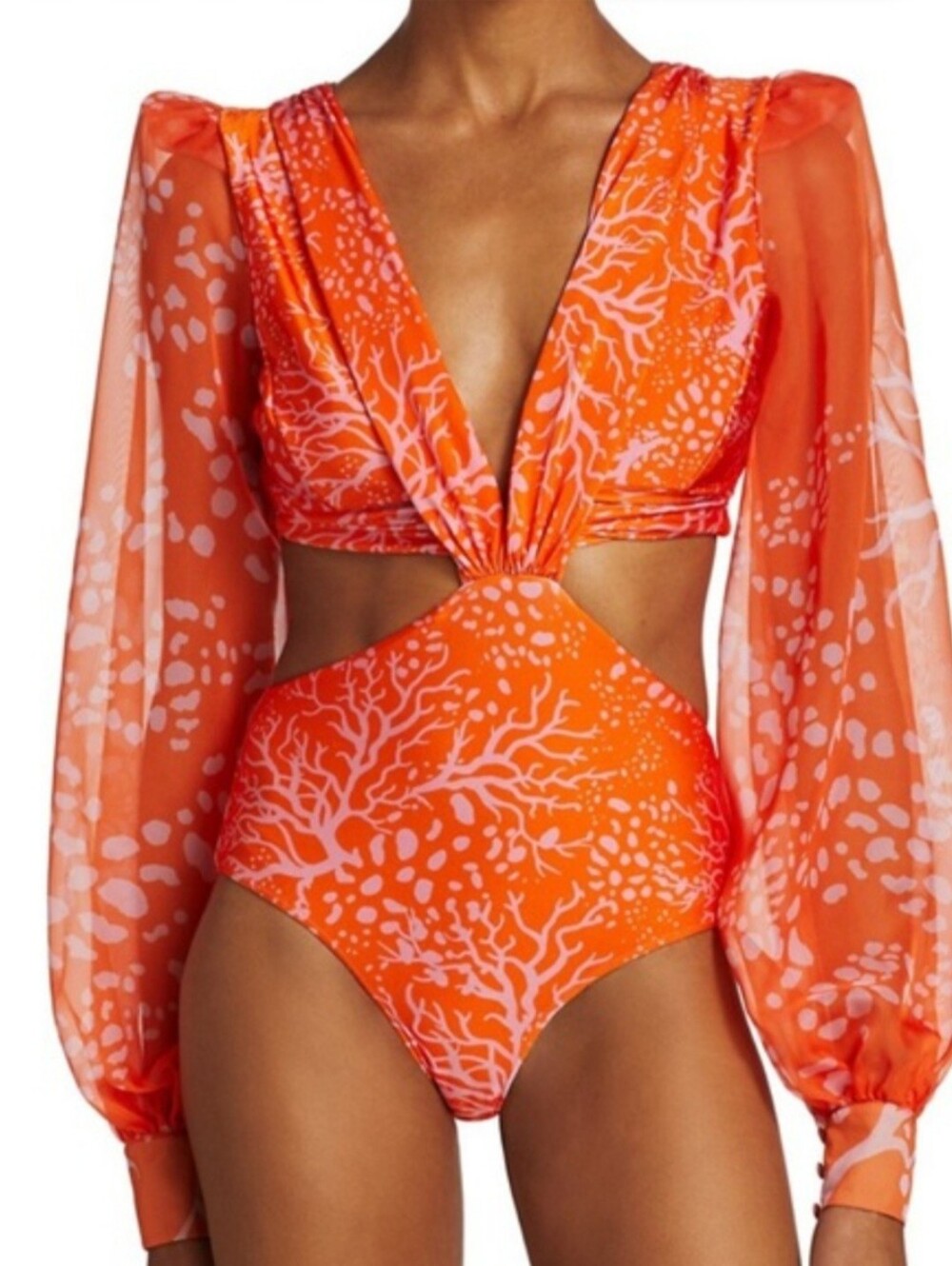 Odizli Puff Long Sleeve One Piece Swimsuit